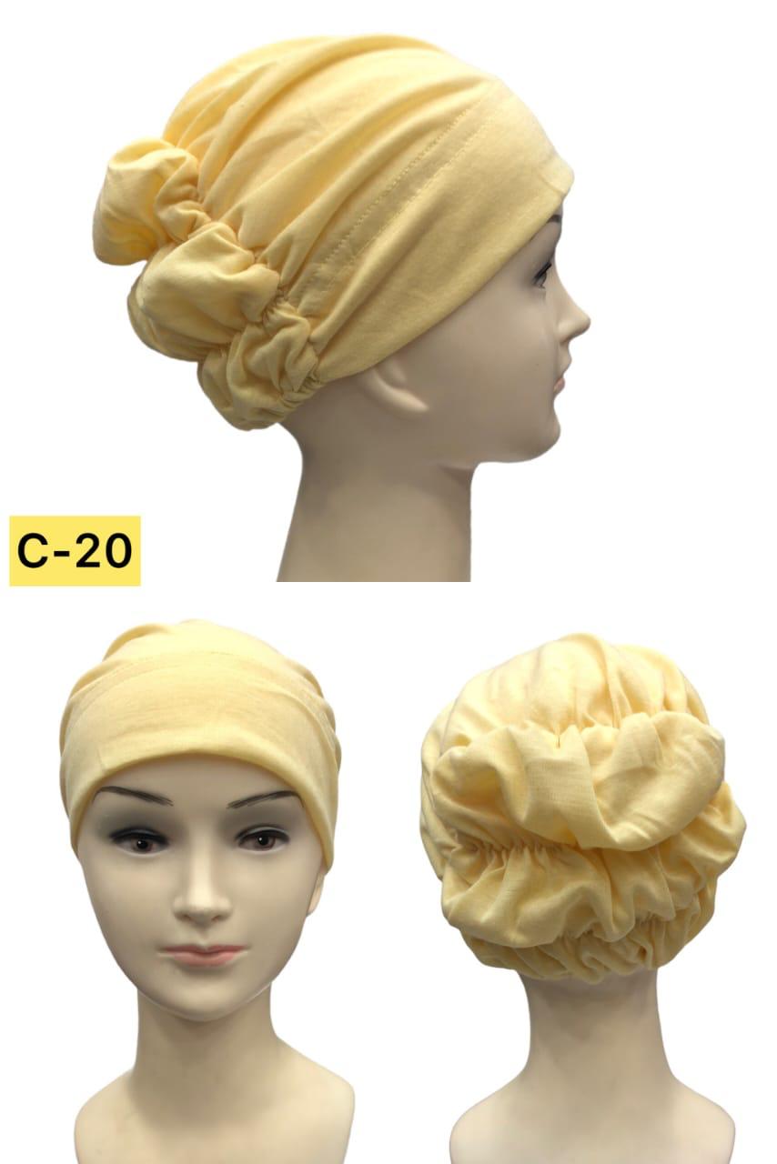 Premium Cotton Hijab Under-cap with elastic Bow Back